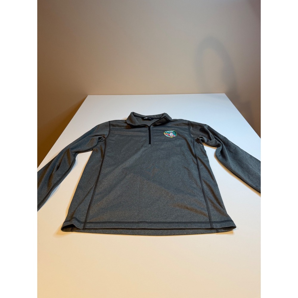 The North Face Mens Gray Ibotta Rocket Patch Quarter Zip Pullover NF0A3LHB Small